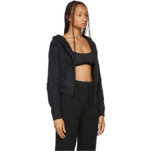 Skims Cozy Black Teddy Jacket